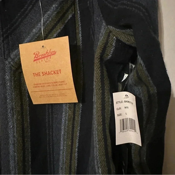 NEW BROOKLYN CLOTH SHACKET BLENDED FABRIC COMFORT WEAR • LAPEL COLLAR • BOXY CUT - Picture 4 of 7